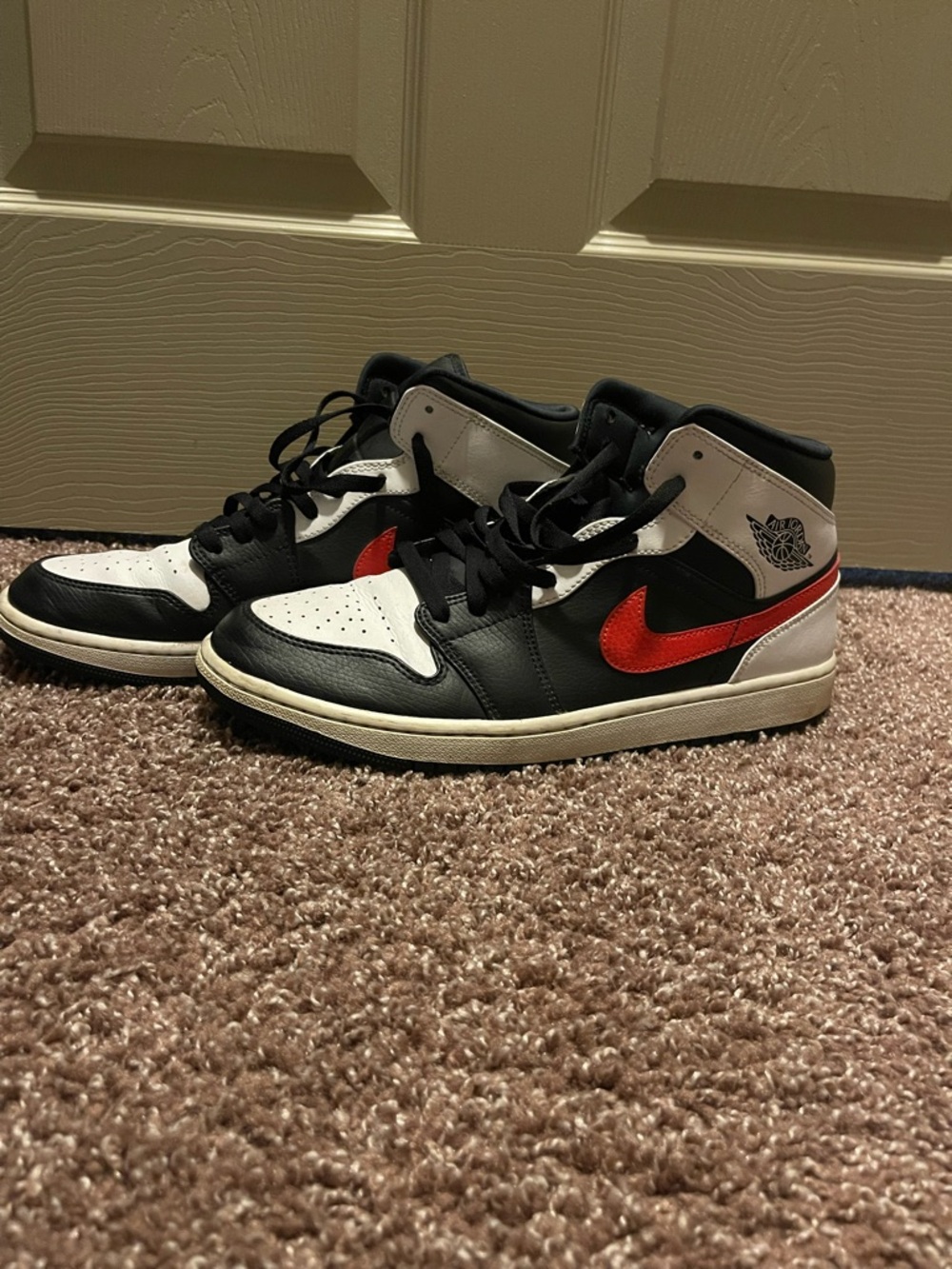 Jordan Black White Mid-Top Sneaker